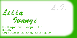 lilla ivanyi business card